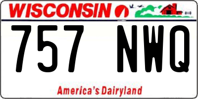 WI license plate 757NWQ