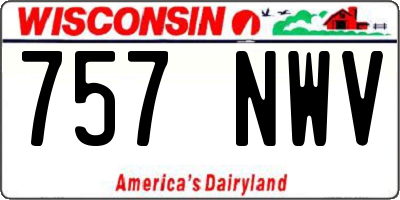 WI license plate 757NWV