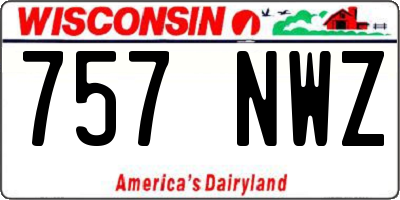 WI license plate 757NWZ