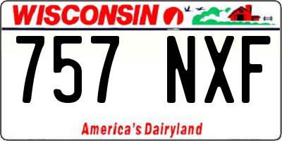 WI license plate 757NXF