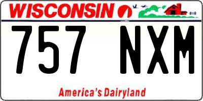 WI license plate 757NXM