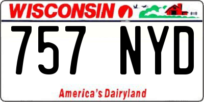 WI license plate 757NYD