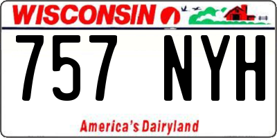 WI license plate 757NYH