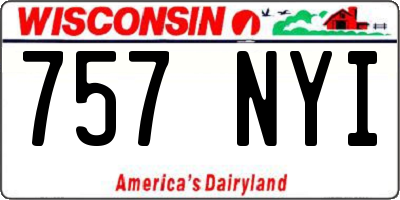 WI license plate 757NYI