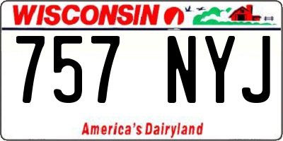 WI license plate 757NYJ