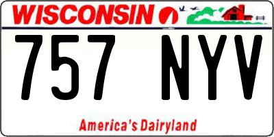 WI license plate 757NYV