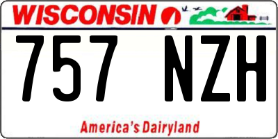 WI license plate 757NZH