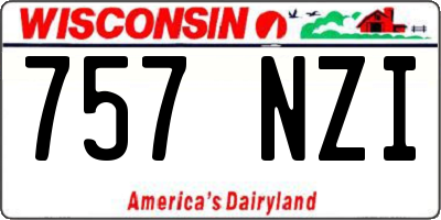 WI license plate 757NZI