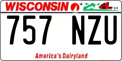WI license plate 757NZU