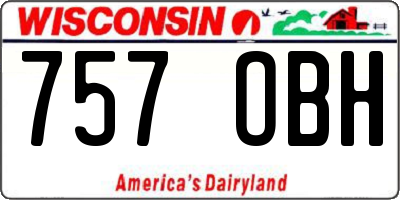 WI license plate 757OBH