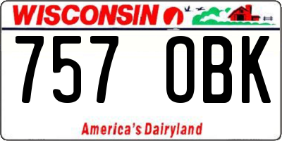 WI license plate 757OBK