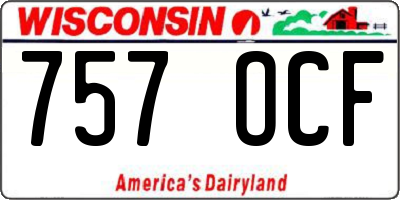 WI license plate 757OCF
