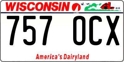 WI license plate 757OCX