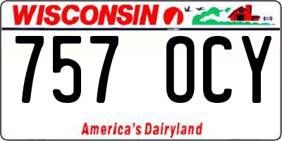 WI license plate 757OCY