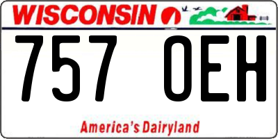 WI license plate 757OEH