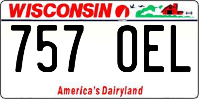 WI license plate 757OEL