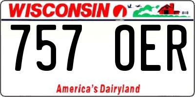 WI license plate 757OER