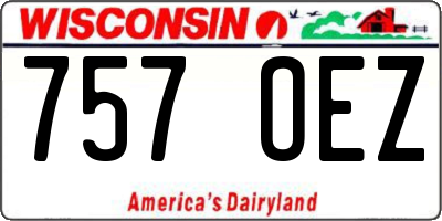 WI license plate 757OEZ