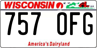 WI license plate 757OFG