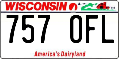 WI license plate 757OFL