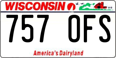 WI license plate 757OFS