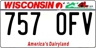 WI license plate 757OFV