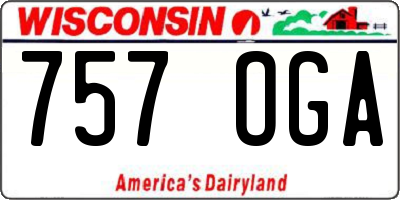 WI license plate 757OGA