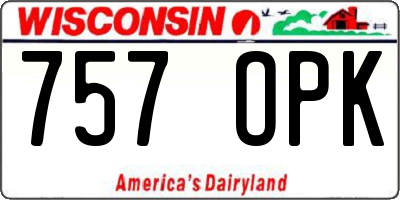 WI license plate 757OPK