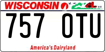 WI license plate 757OTU