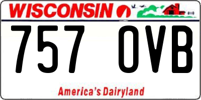WI license plate 757OVB