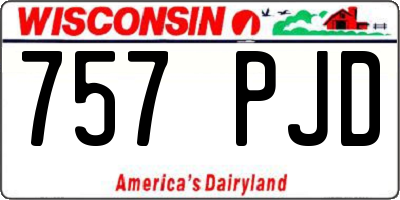 WI license plate 757PJD