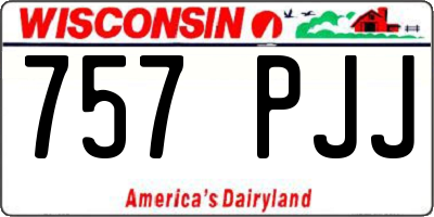 WI license plate 757PJJ