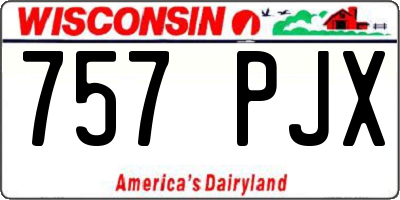 WI license plate 757PJX