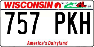 WI license plate 757PKH
