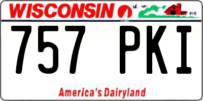 WI license plate 757PKI