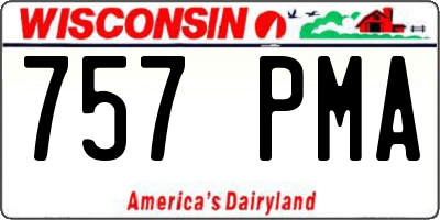 WI license plate 757PMA