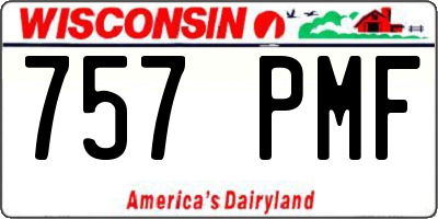 WI license plate 757PMF