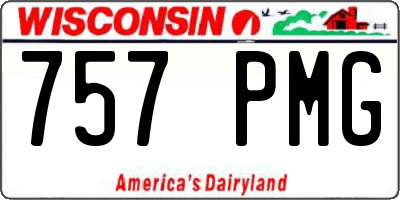 WI license plate 757PMG