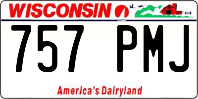 WI license plate 757PMJ