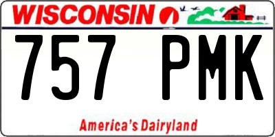 WI license plate 757PMK