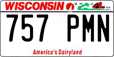 WI license plate 757PMN