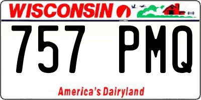 WI license plate 757PMQ