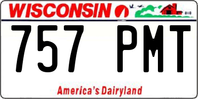WI license plate 757PMT