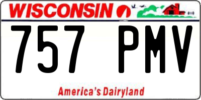 WI license plate 757PMV