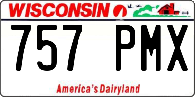 WI license plate 757PMX