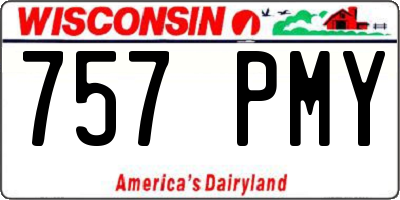 WI license plate 757PMY
