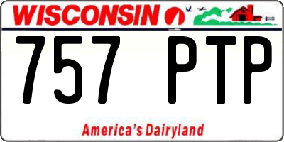 WI license plate 757PTP