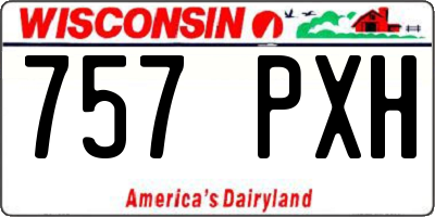 WI license plate 757PXH
