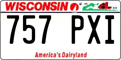 WI license plate 757PXI