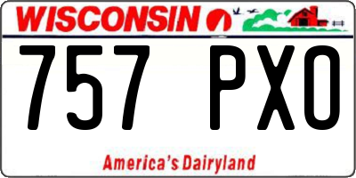 WI license plate 757PXO